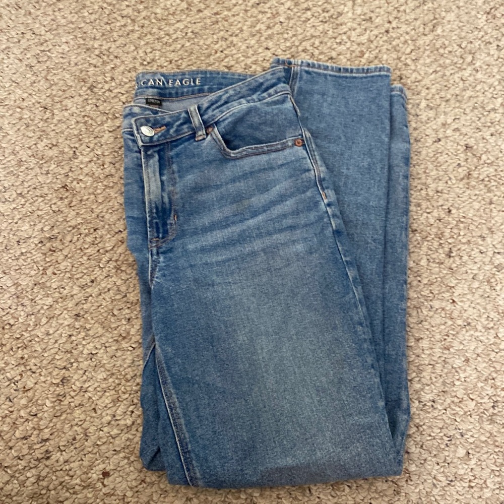 American Eagle crossover mom jeans